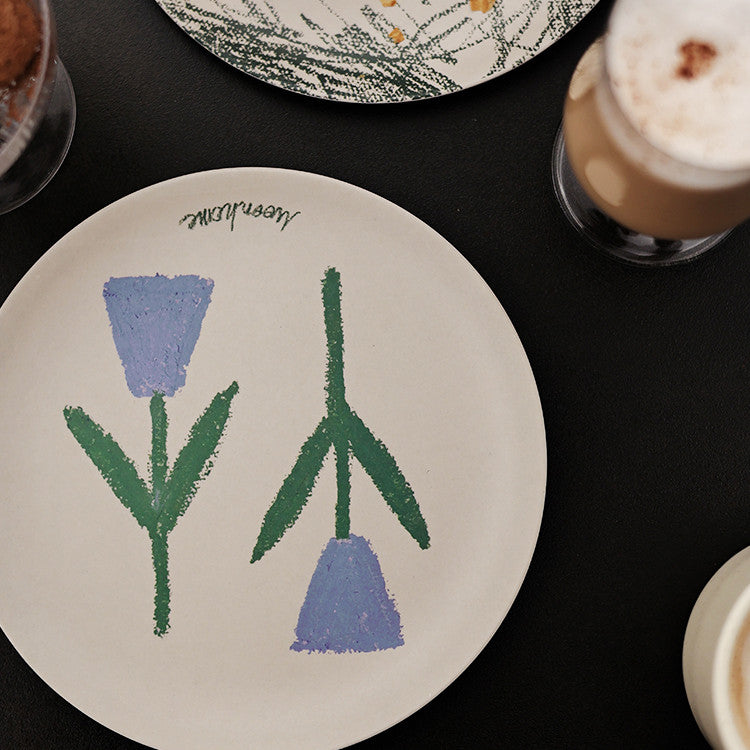 Artist Bamboo Fibre Diner Plate Picnic Camping