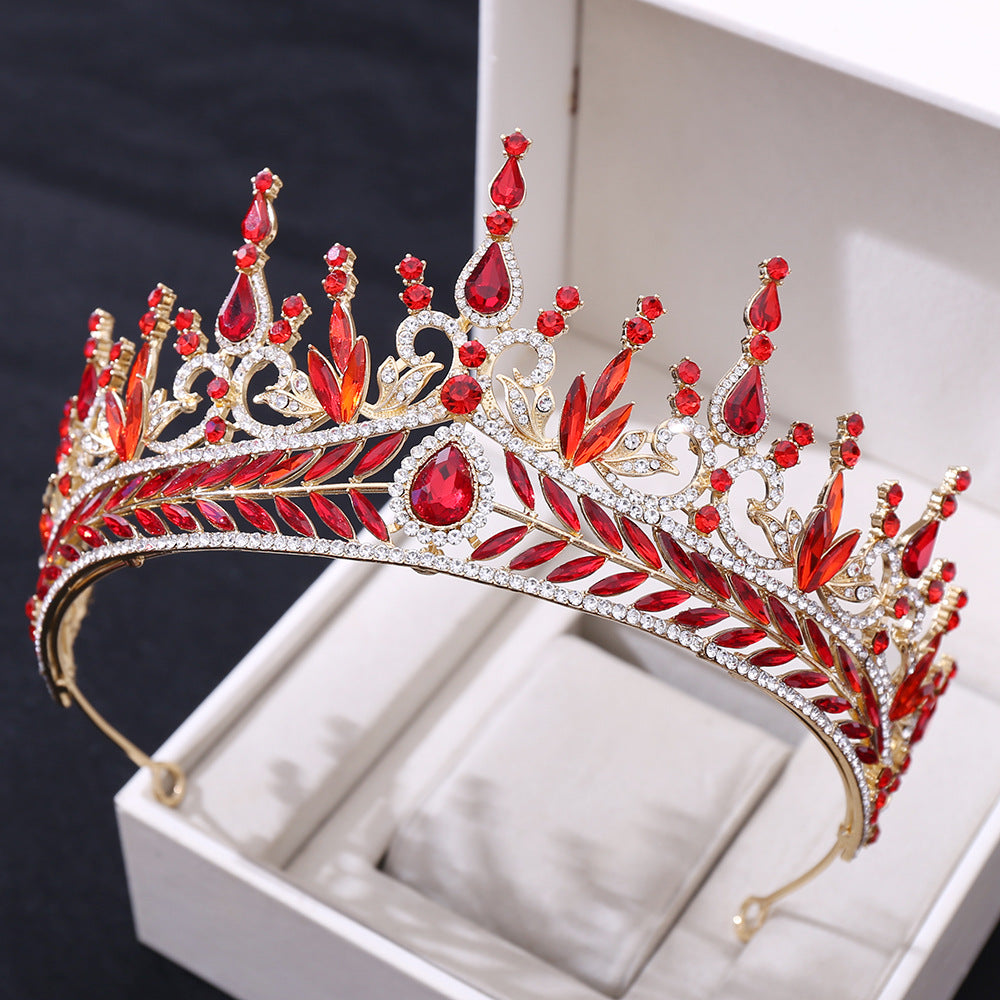 Tête de mariée Hair Hoop Set cristal baroque grande couronne
