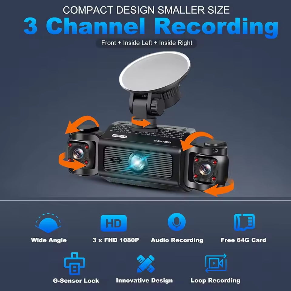 Caméra de vision de nuit DVR HD de voiture 1080P