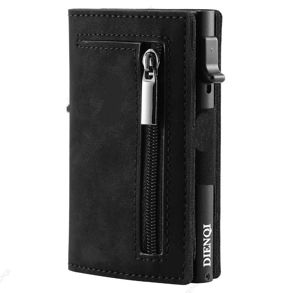 Ancien modèle de fibre de carbone Porte-carte multifonction en cuir pour hommes