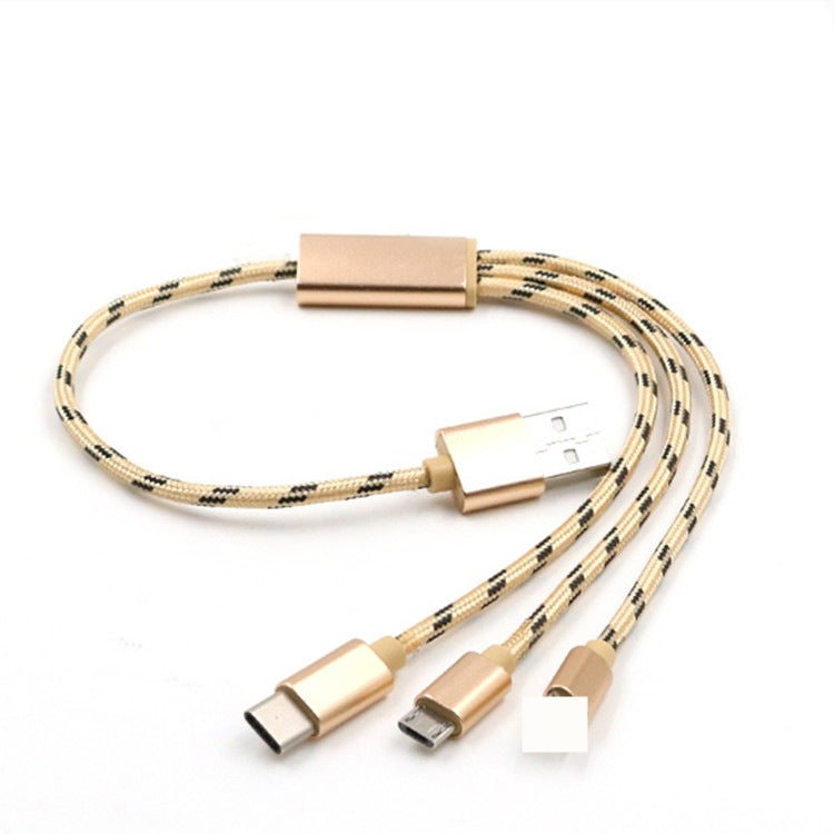 3-in-1 USB-C Cable for iOS Android and Type-C Devices