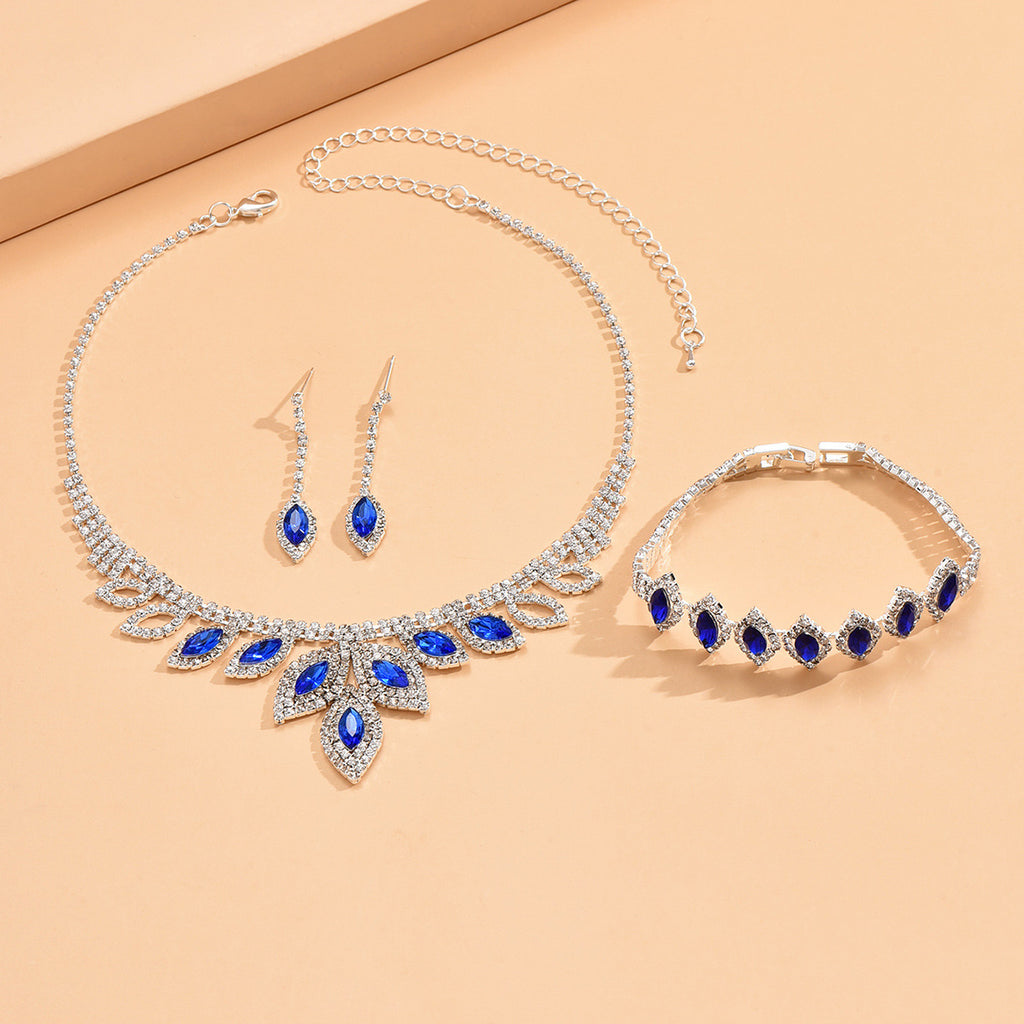 Ensemble de bijoux pour femmes Marquise-Tone CZ 3Pcs