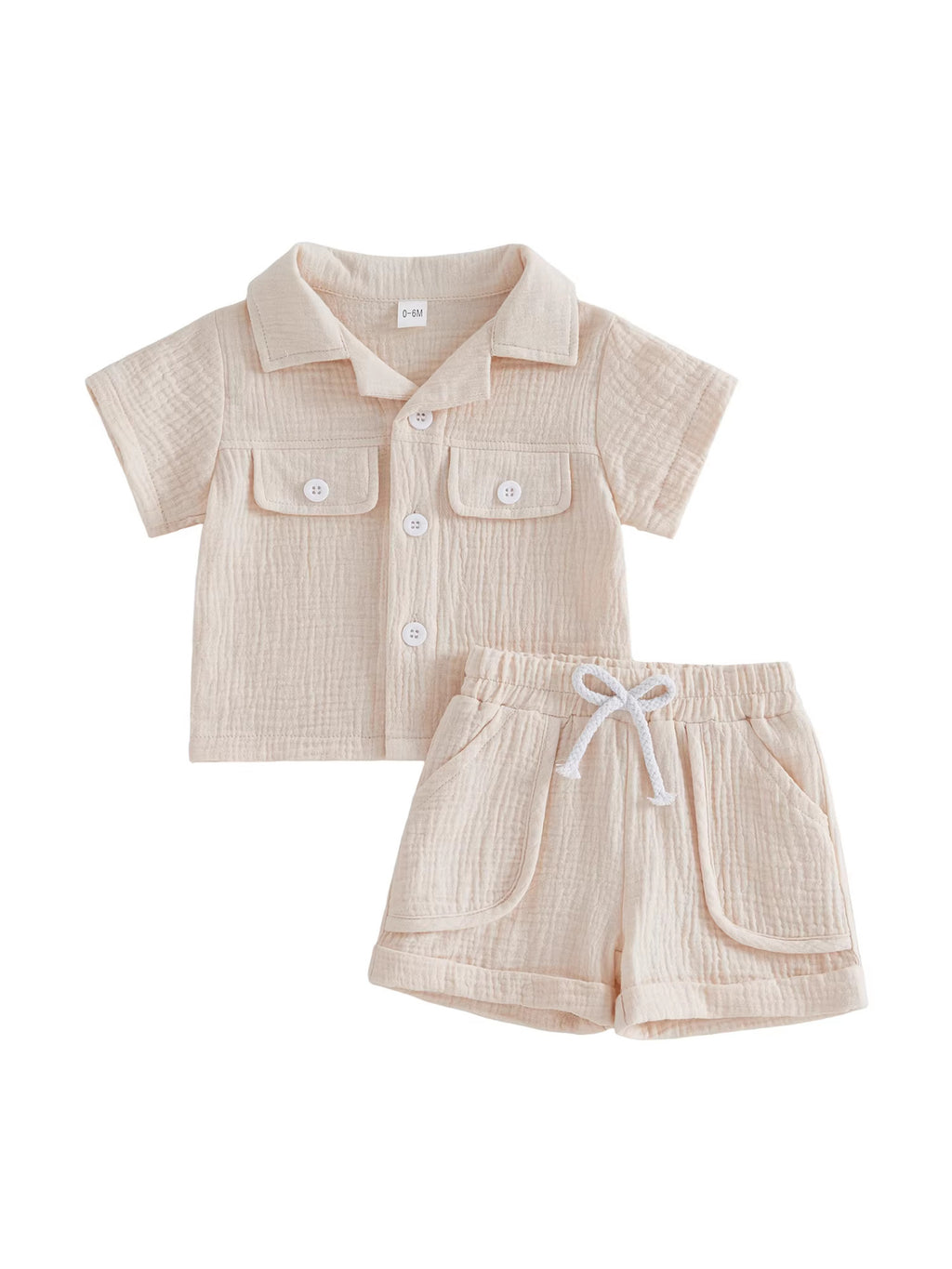 Shorts à manches courtes Set de lapel Ensemble de deux pièces