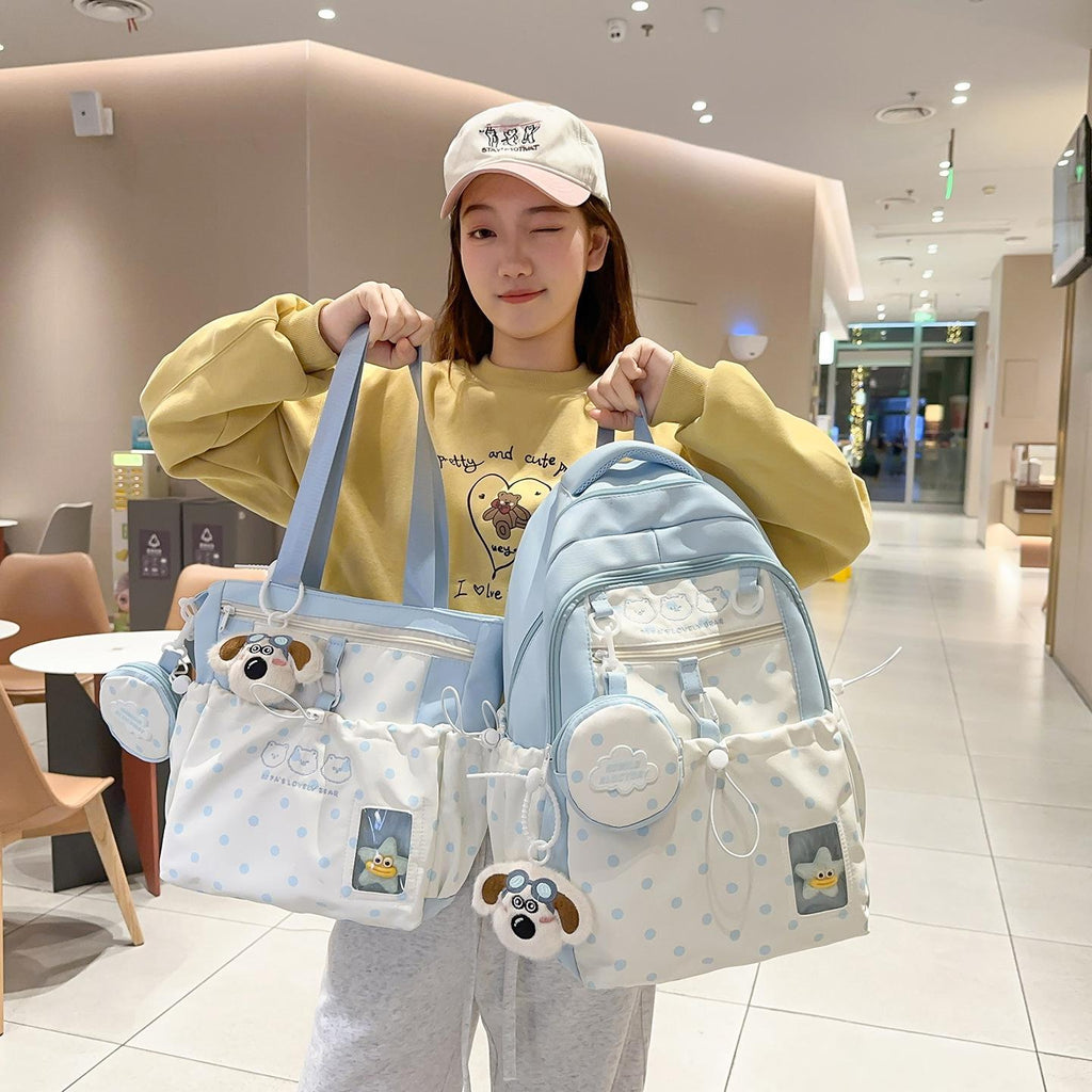 Sac à dos de voyage léger de style Preppy pour les étudiants du collège et du lycée