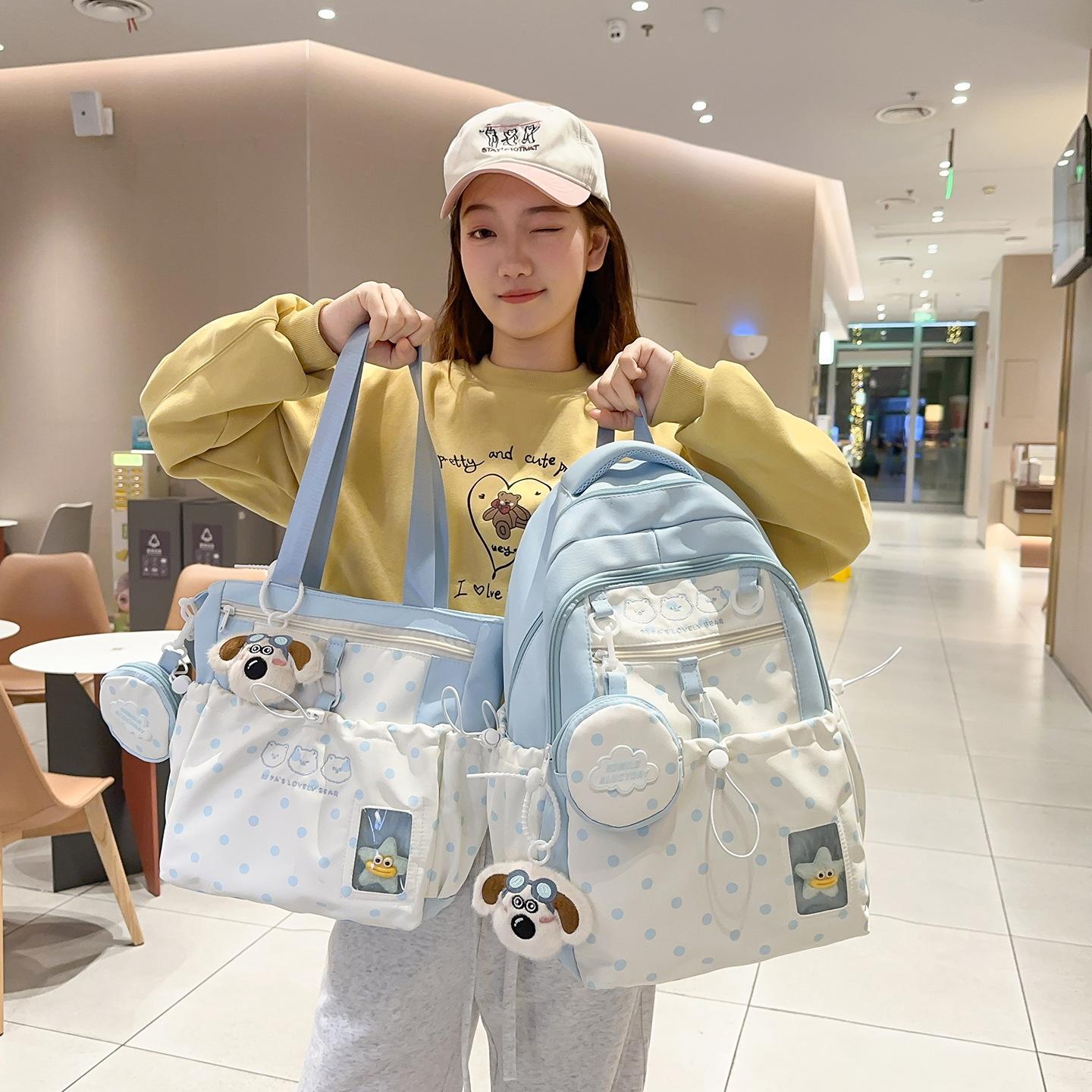 Sac à dos de voyage léger de style Preppy pour les étudiants du collège et du lycée