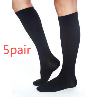Chaussettes en coton noir Longueur du genou