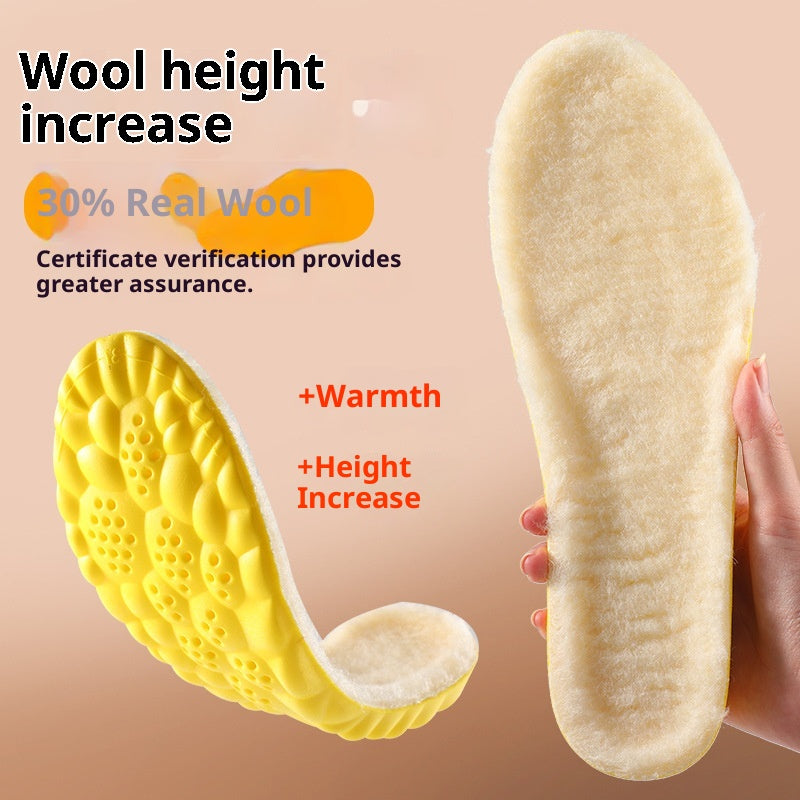 Sweat Respirant Absorbant Amortisseur Confortable Soft Bottom Drooping Laine Semelle intérieure