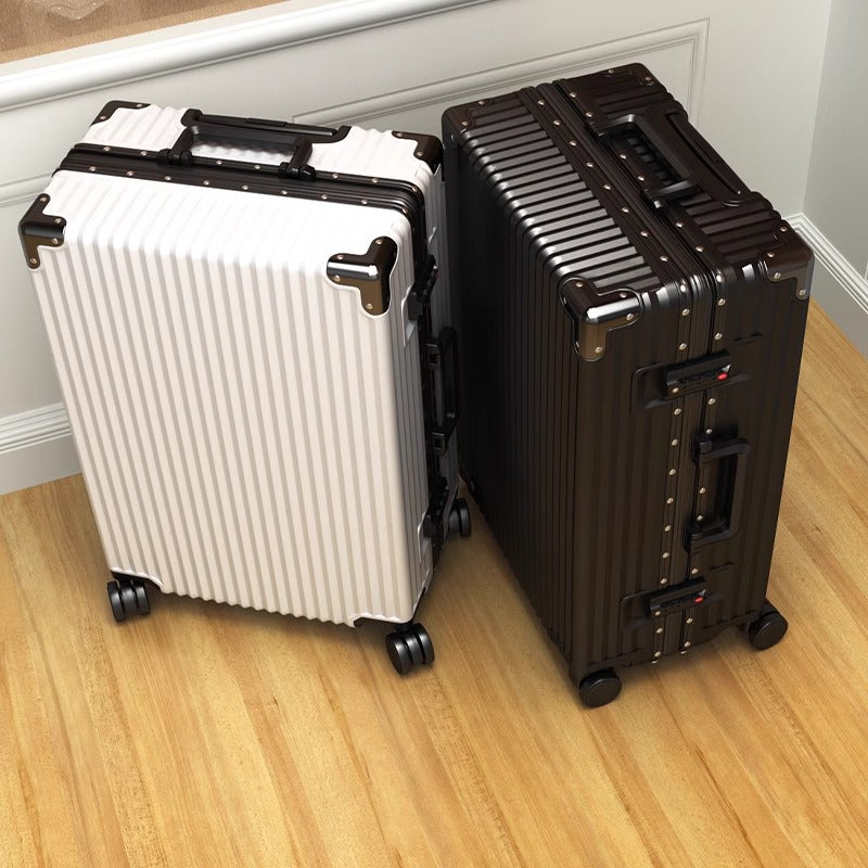 Valise de chariot femme Grande capacité Cuir durable avec une serrure et une fermeture éclair