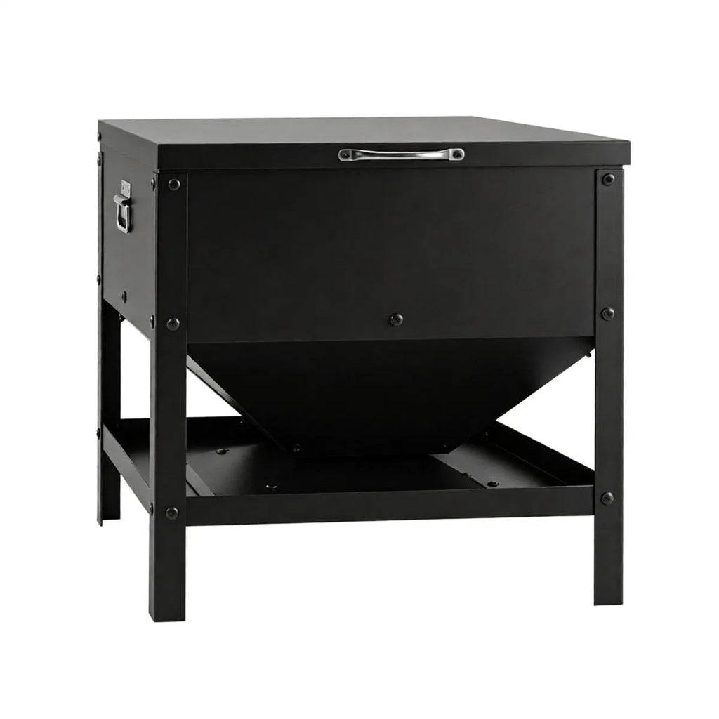 Hopper d'alimentation de poulet en acier inoxydable robuste avec couvercle de levage