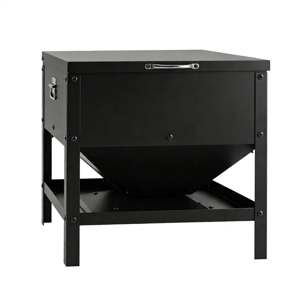Hopper d'alimentation de poulet en acier inoxydable robuste avec couvercle de levage