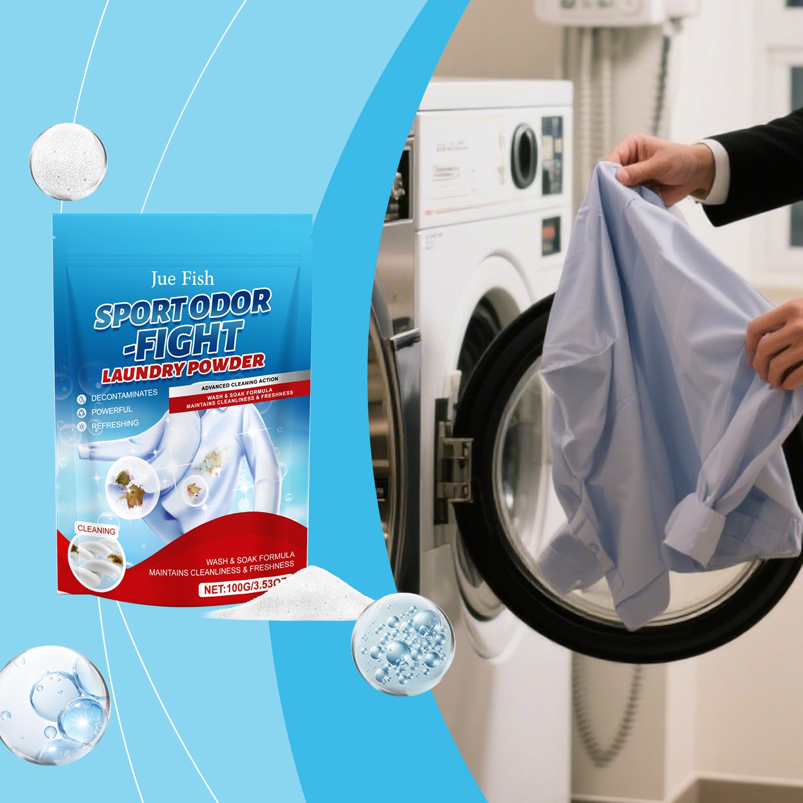 Poudre de nettoyage des vêtements 1 0 0g1
