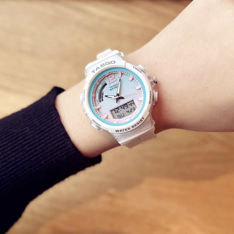 Montre électronique à l'épreuve de l'eau de sport pour enfants tendance