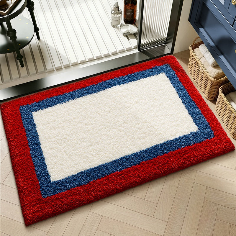 Tapis de sol géométrique non glissant, absorbant l'eau