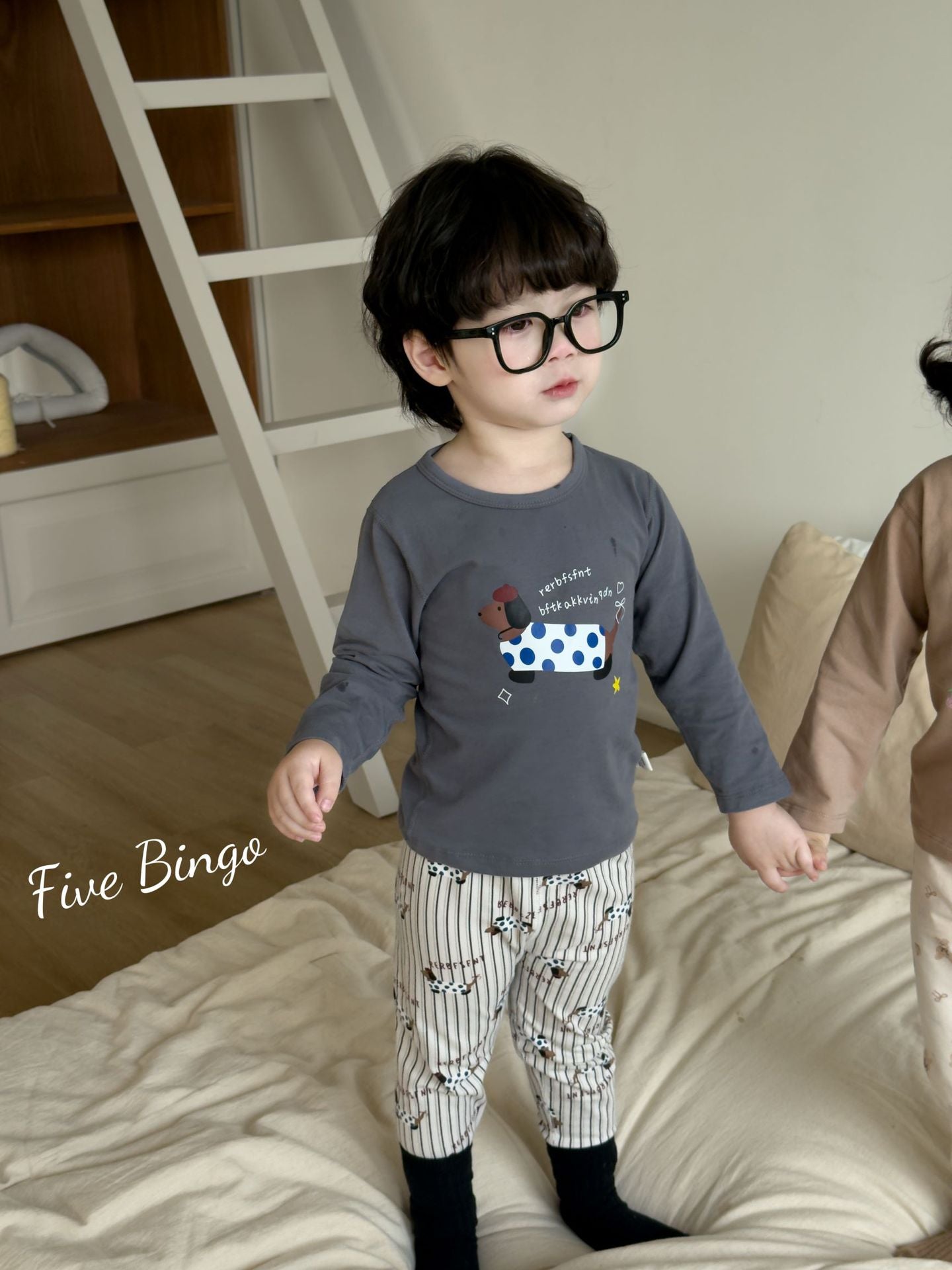 Ensemble de sous-vêtements thermiques en coton pur sans os pour garçons et filles