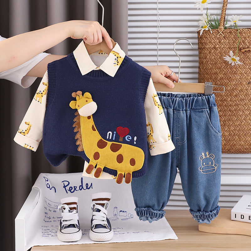 Garçons Vêtements d'automne costume girafe bébé