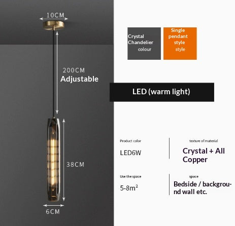 Mini pendentif en cristal abordable pour les salles à manger et comptoirs de bar