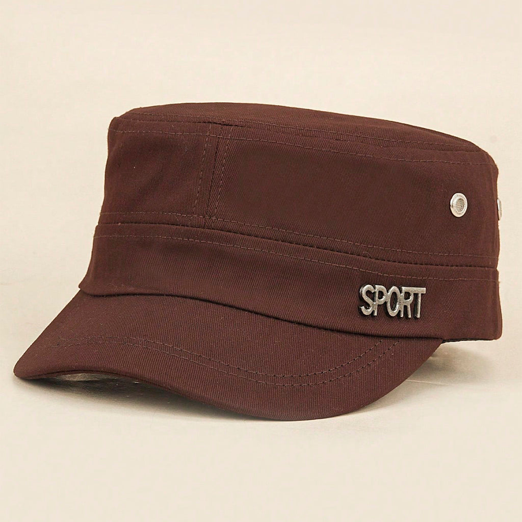 Casquette de baseball à boutons de fer pour hommes et femmes avec plateau plat