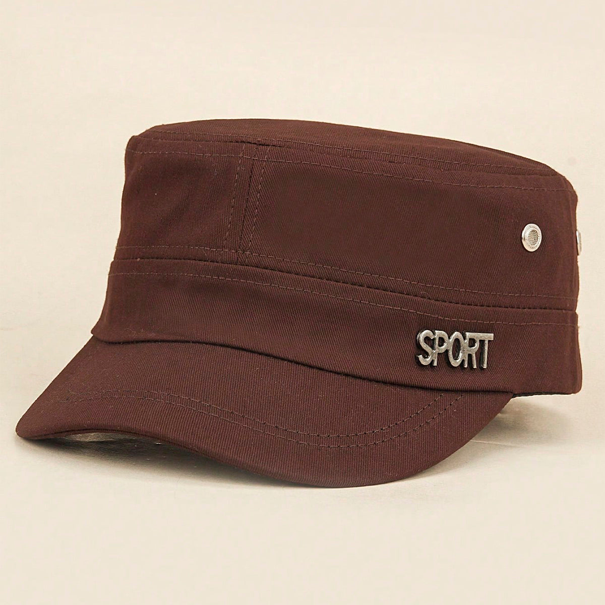 Casquette de baseball à boutons de fer pour hommes et femmes avec plateau plat