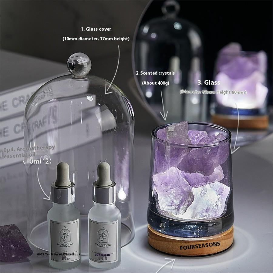 Pierre parfumée Aromatherapy huile cadeau ensemble maison intérieur parfum cristal Pas de feu
