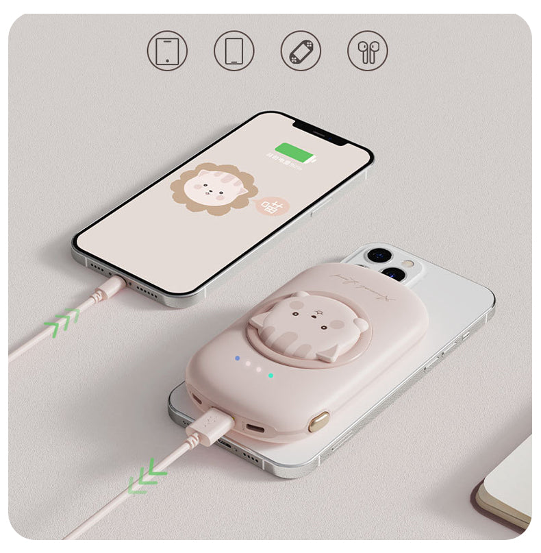 Banque de recharge sans fil d'aspiration magnétique 15w Compact Portable