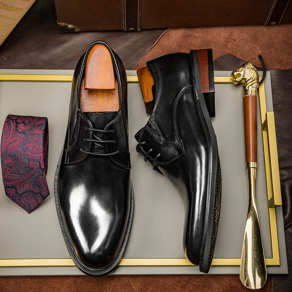 Chaussures en cuir pour hommes de style coréen