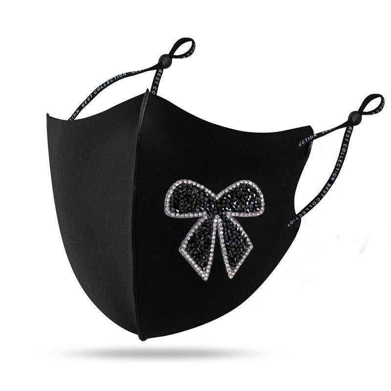 Masque Diamond Shiny Diamond Bow Masque de vêtements créatifs