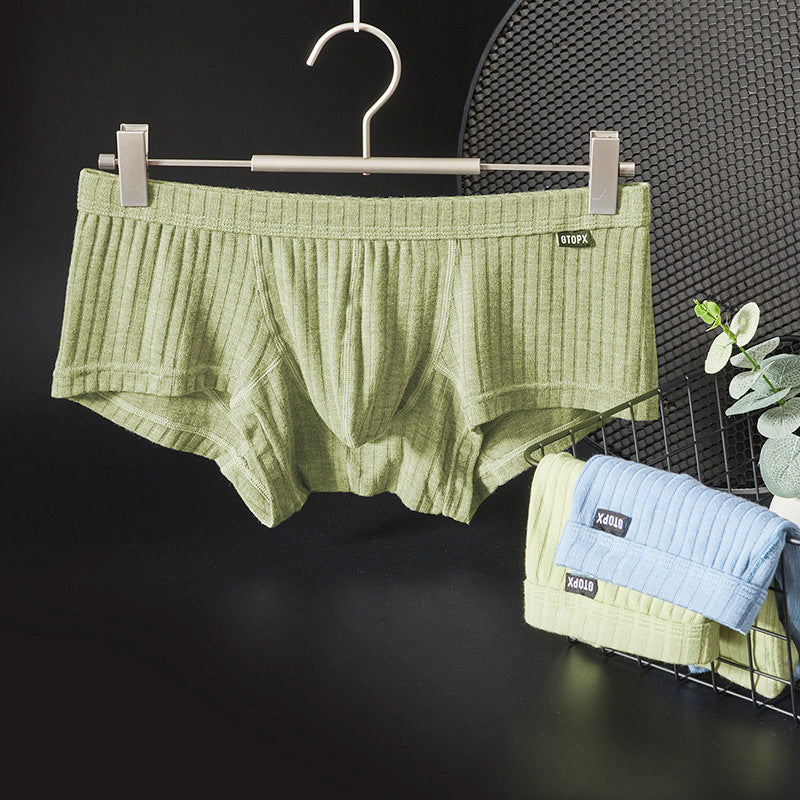 Homme faible taille Un seul calque U convex Boxer Short sport respirant
