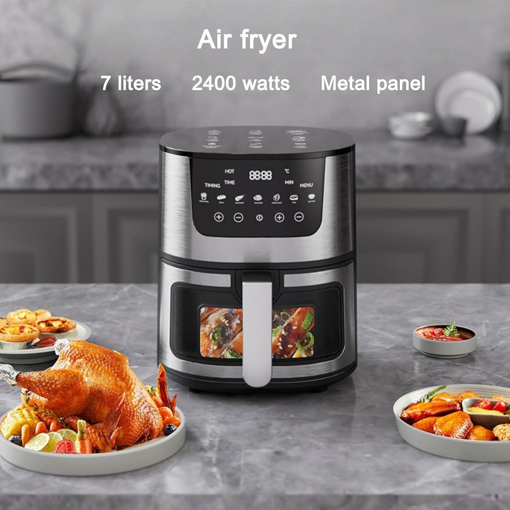 Frise d'air numérique 7L Huile visible Cuisinière de cuisine sans friture Mini four à faible graisse