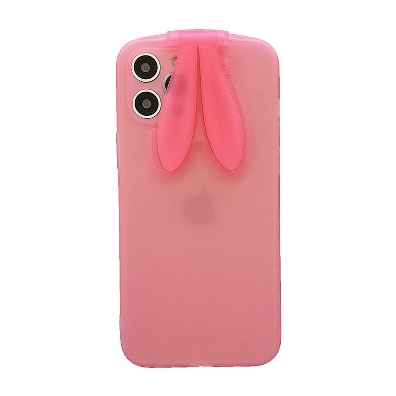 Cas de téléphone anti-goutte créative Bunny Ear Stand