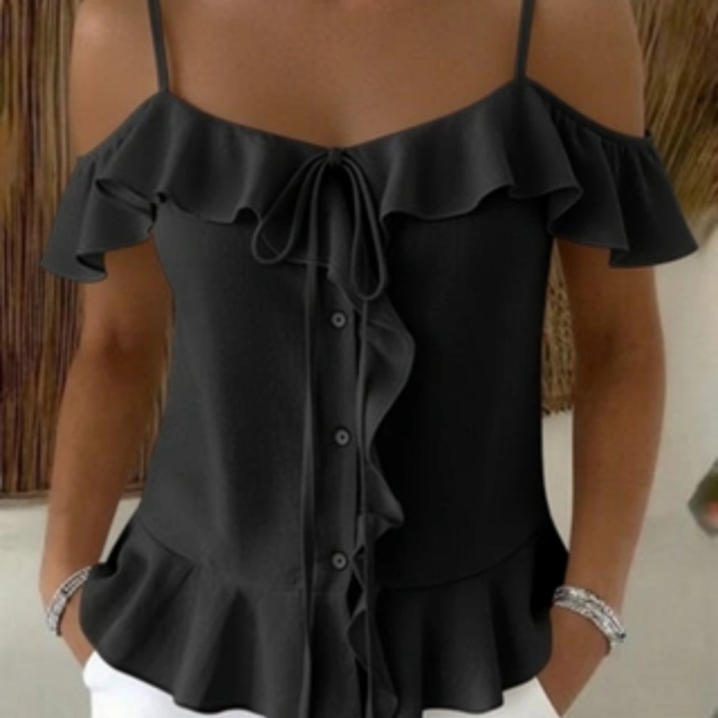 Femmes Solide-couleur Bracelet Casual Hors-épaule Top