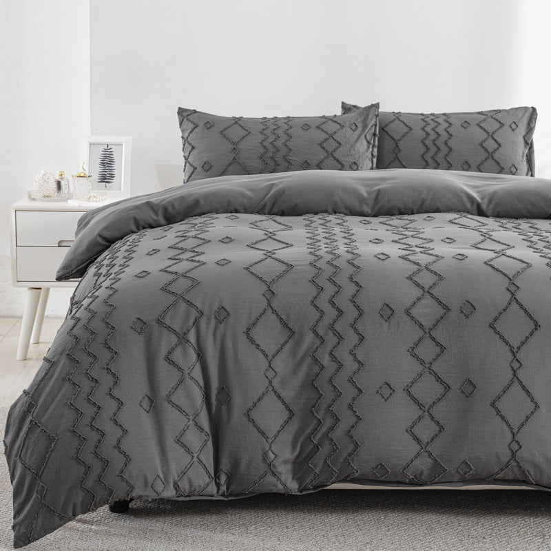 Floral Diamond Wave Quilt Cover Maison Textiles Bedding