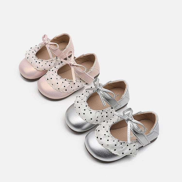 Girls' Korean-style retro soft leather princess shoes