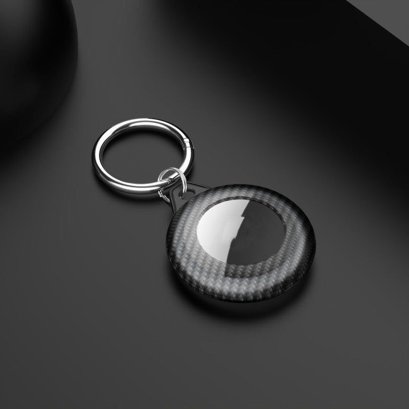 Convient pour dispositif anti-perte Pp Carbon Fiber Pattern Keychain Frosted Ultra-fin Tracker
