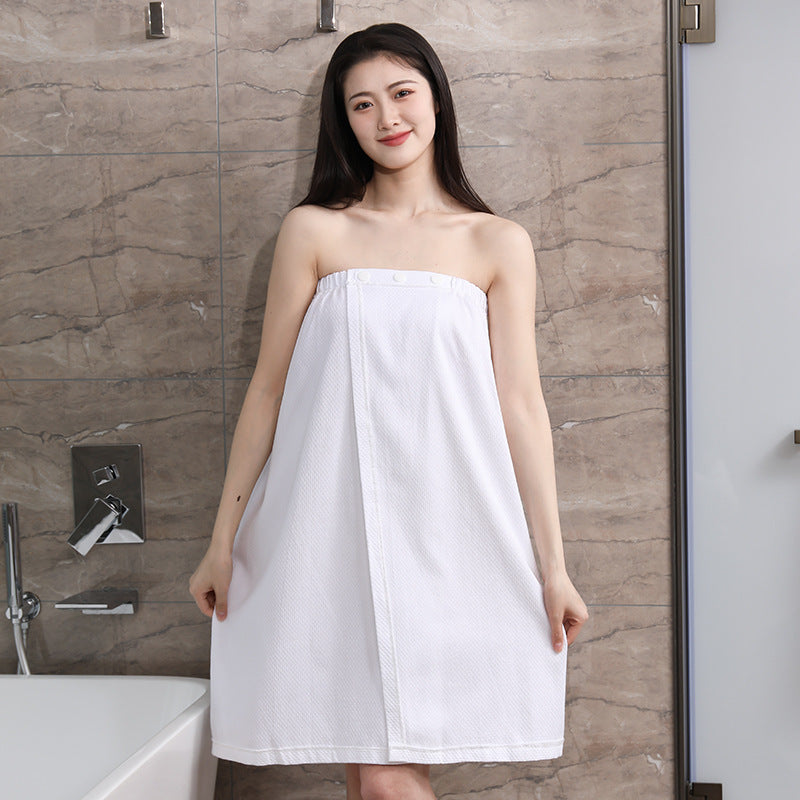 Serviette de bain en coton à dessus de tube avec des snaps cachés
