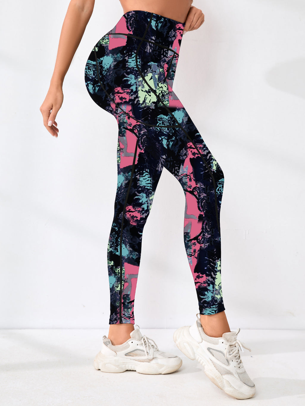 Pantalon de yoga Leggings haute vitesse de vente chaude Fitness Européen et américain impression numérique B