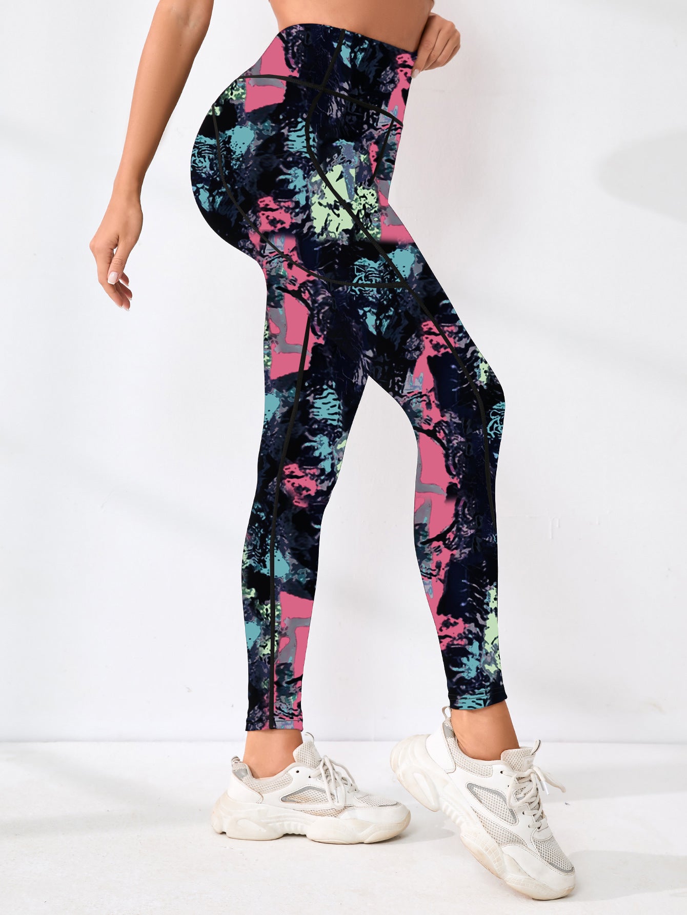 Pantalon de yoga Leggings haute vitesse de vente chaude Fitness Européen et américain impression numérique B