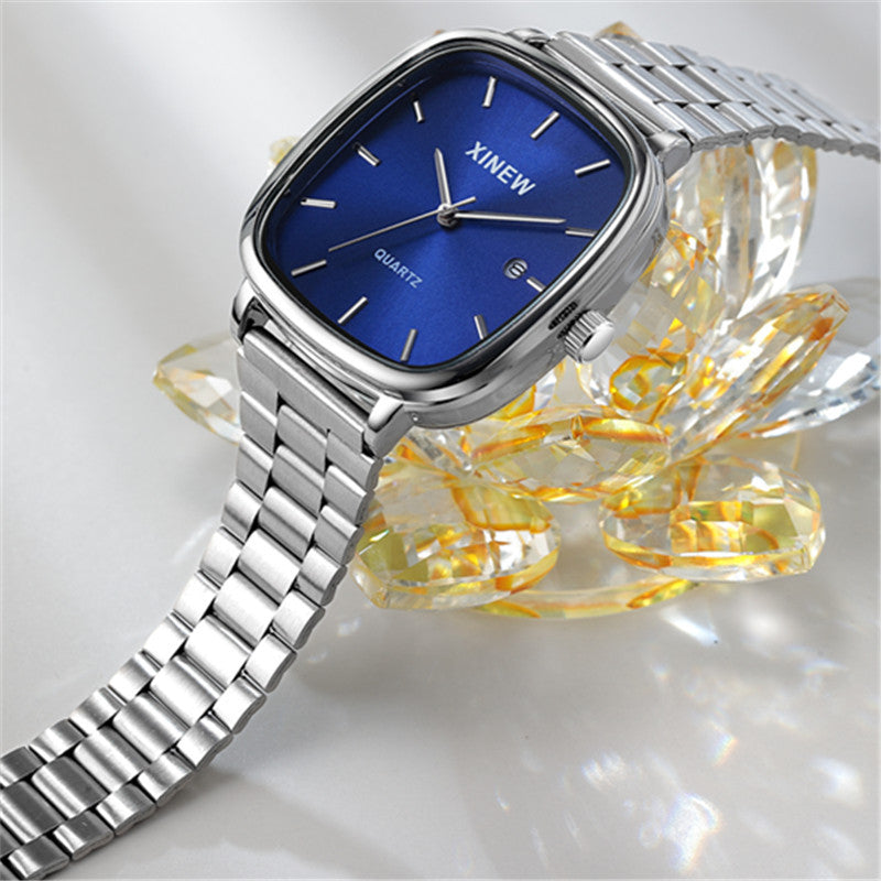 Stainless Steel Bracelet Fashion Minimalist Calendar Quartz Watch