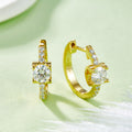 S925 Argent Sterling 1.24CT Boucles d'oreilles Moissanite Hoop 16,5 mm plaqué platine Hougie Hoops W