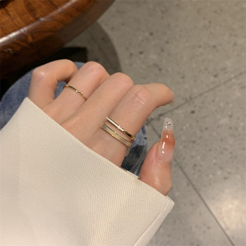 Bague Fritillaria Double Plain pour Femme