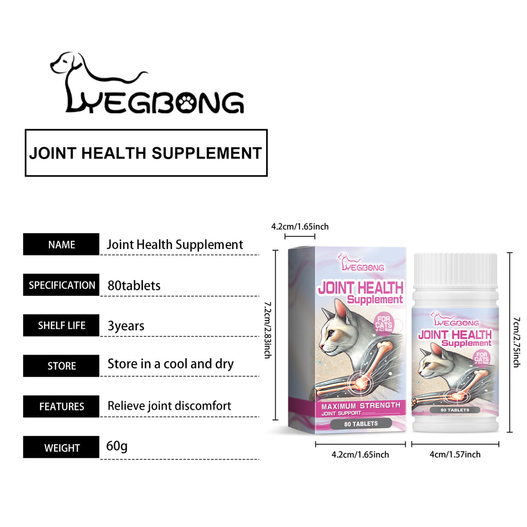 Comprimés conjoints de soutien sanitaire pour chats