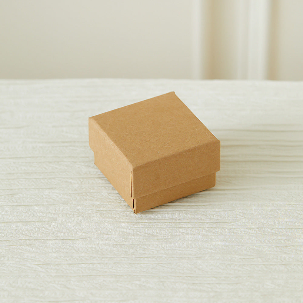 Boîte à bijoux en papier Kraft rétro emballage cadeau