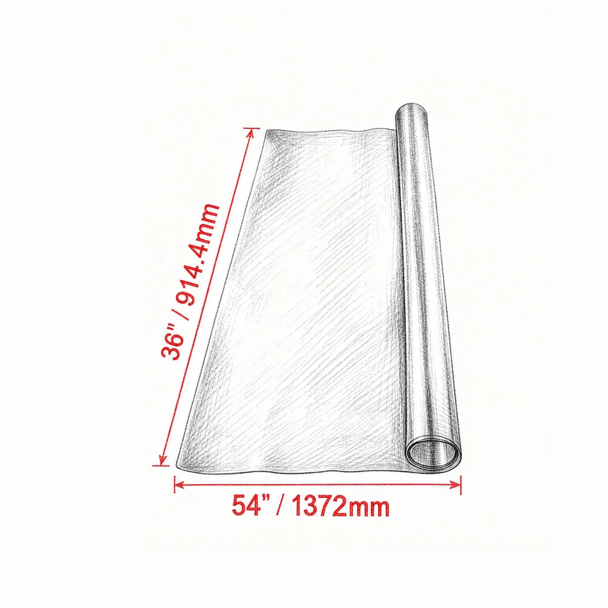 36 x 54 pouces 1,5 mm Protecteur de table en PVC transparent épais