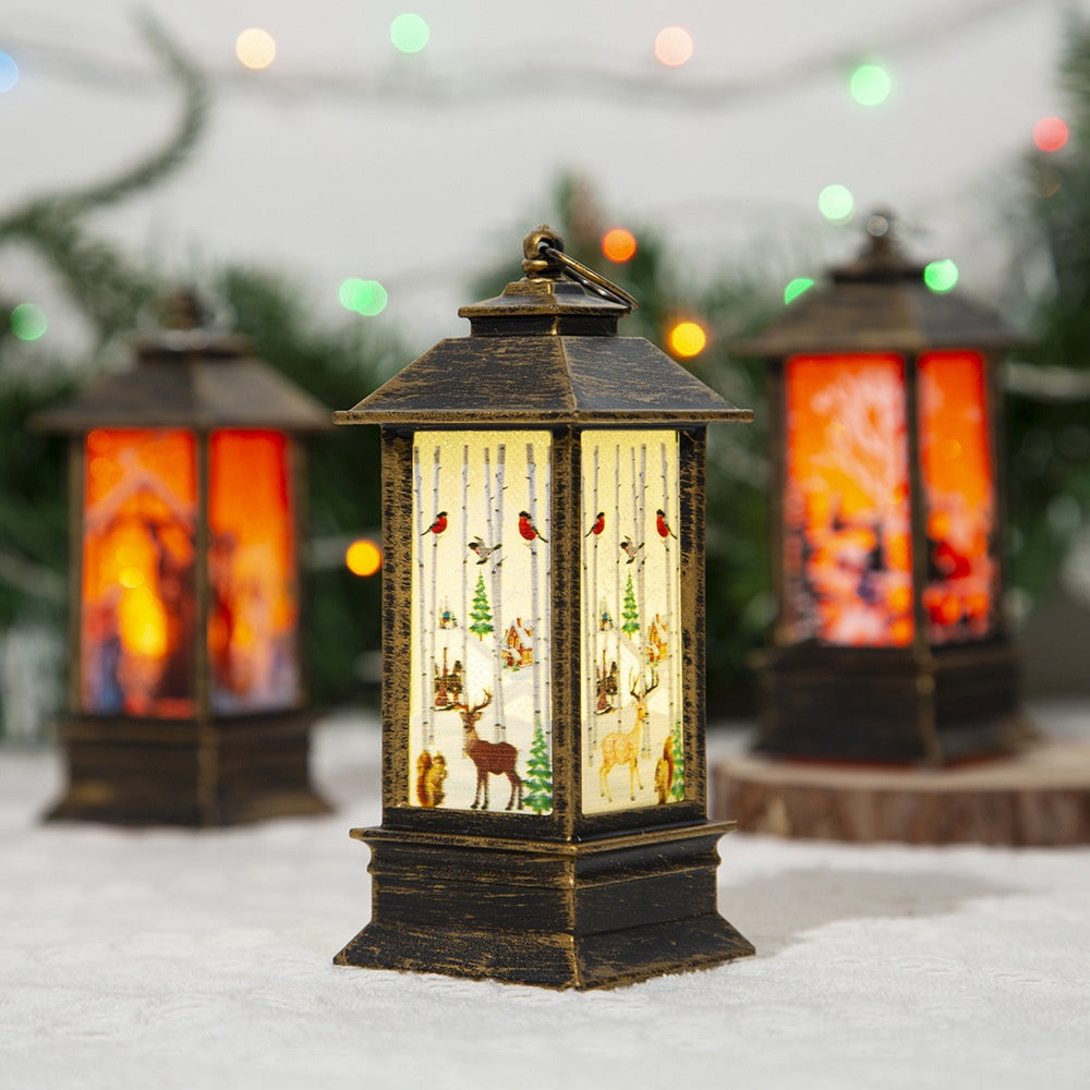 Lampe à huile portable de Noël Santa Claus LED lumières de nuit Batterie alimentée intérieur extérieur Ha
