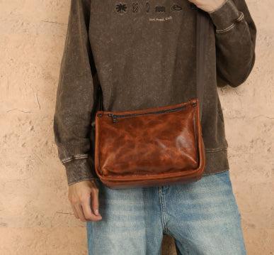 Sac transversal homme Grande capacité Sac à épaule simple Sac de transport occasionnel haut de gamme