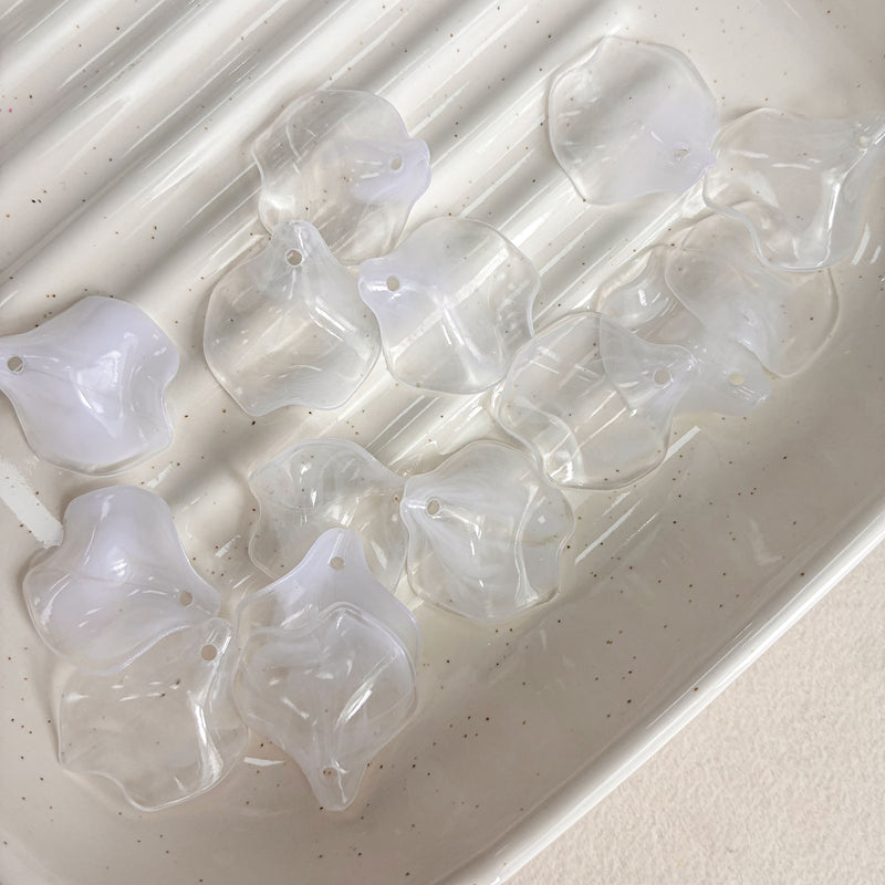 Pendentifs à double couleur en acrylique Lotus