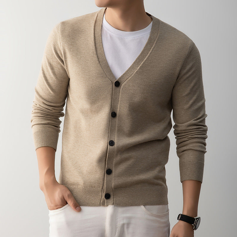 Classic V-col Cardigan Hommes Pull en maille