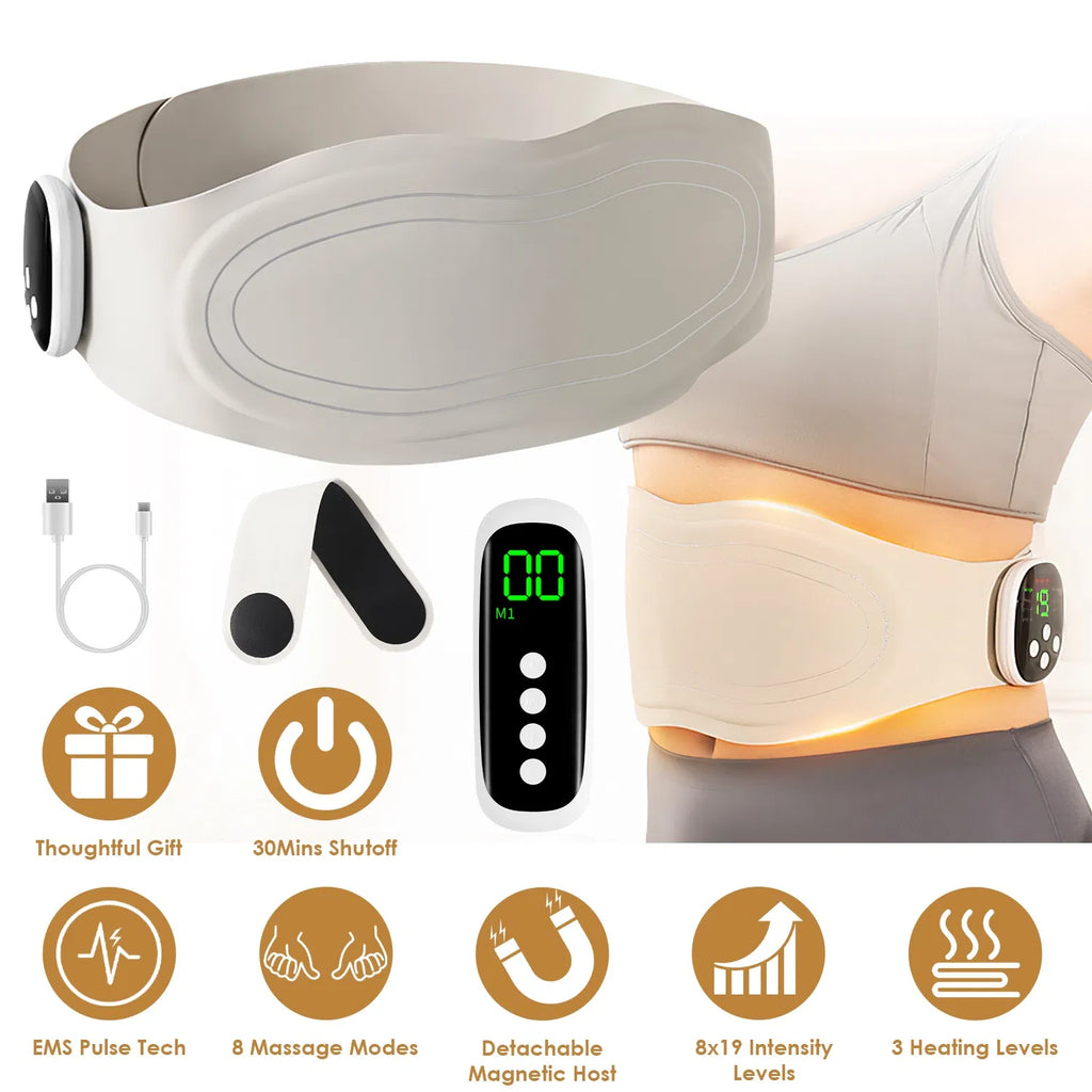 Portable sans fil EMS Heating Pad Massager 8 Modes personnalisables