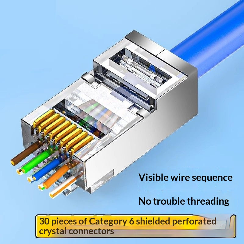 Catégorie 6 Connecteur réseau RJ45 blindé Gigabit