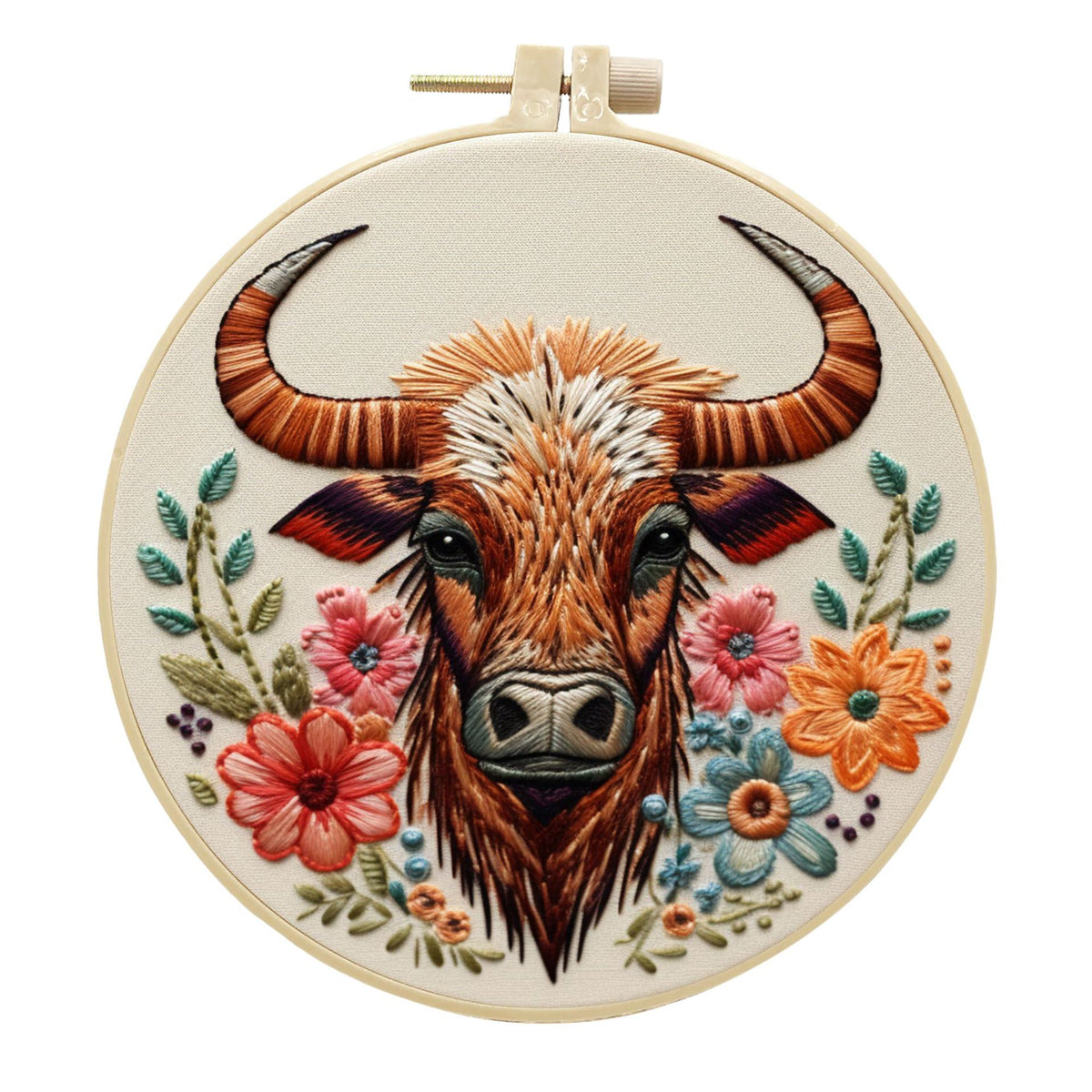 Broderie bricolage de tissu fait à la main d'animaux
