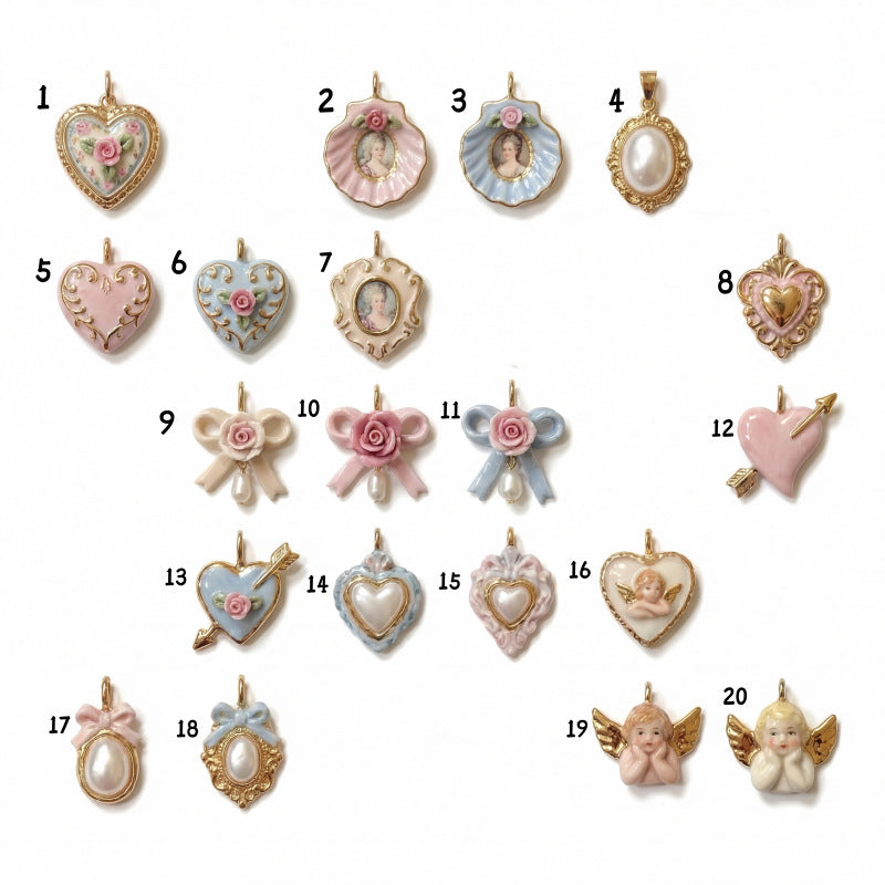 Pendentif coeur aimant Shell et accessoires Boweveryday